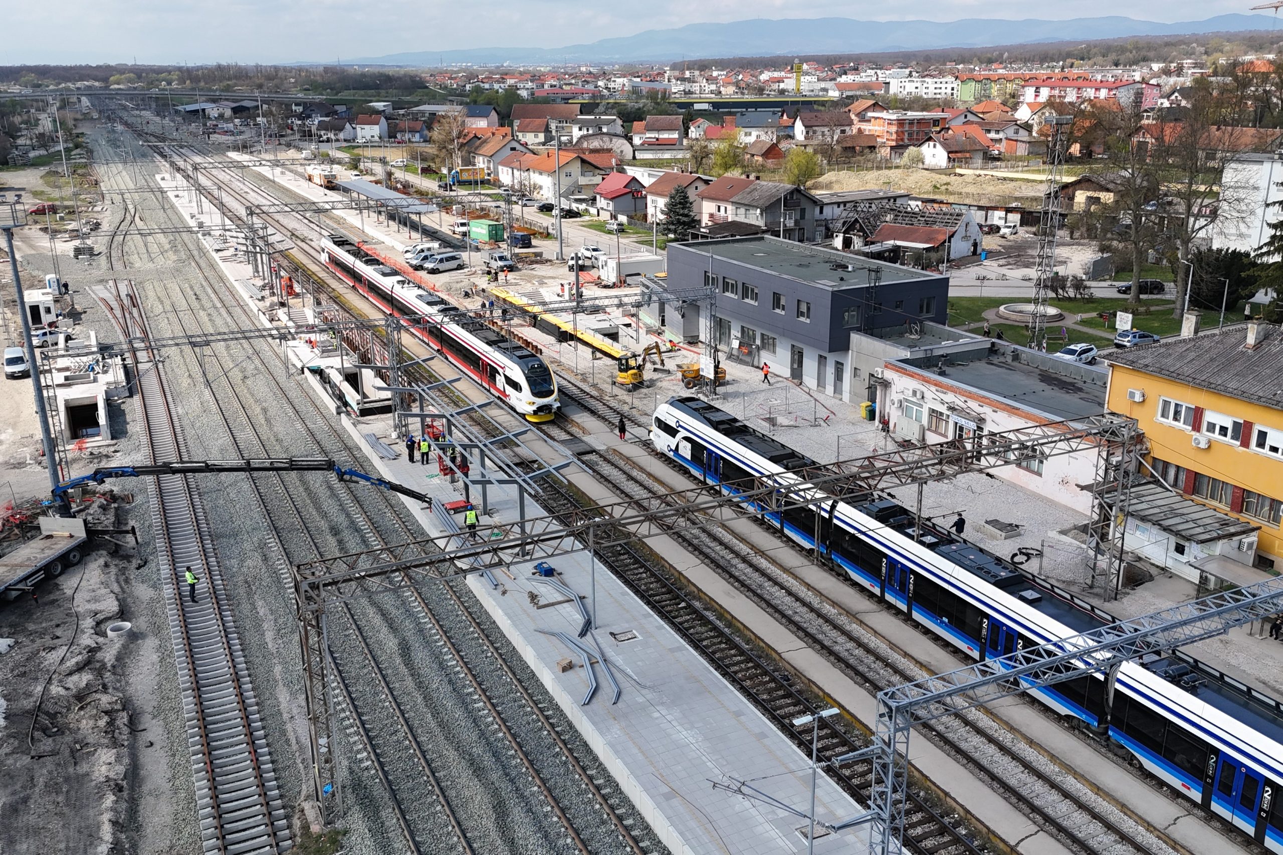Kolodvor Dugo Selo, peron, siječanj 2026 Radovi u kolodvoru Dugo Selo